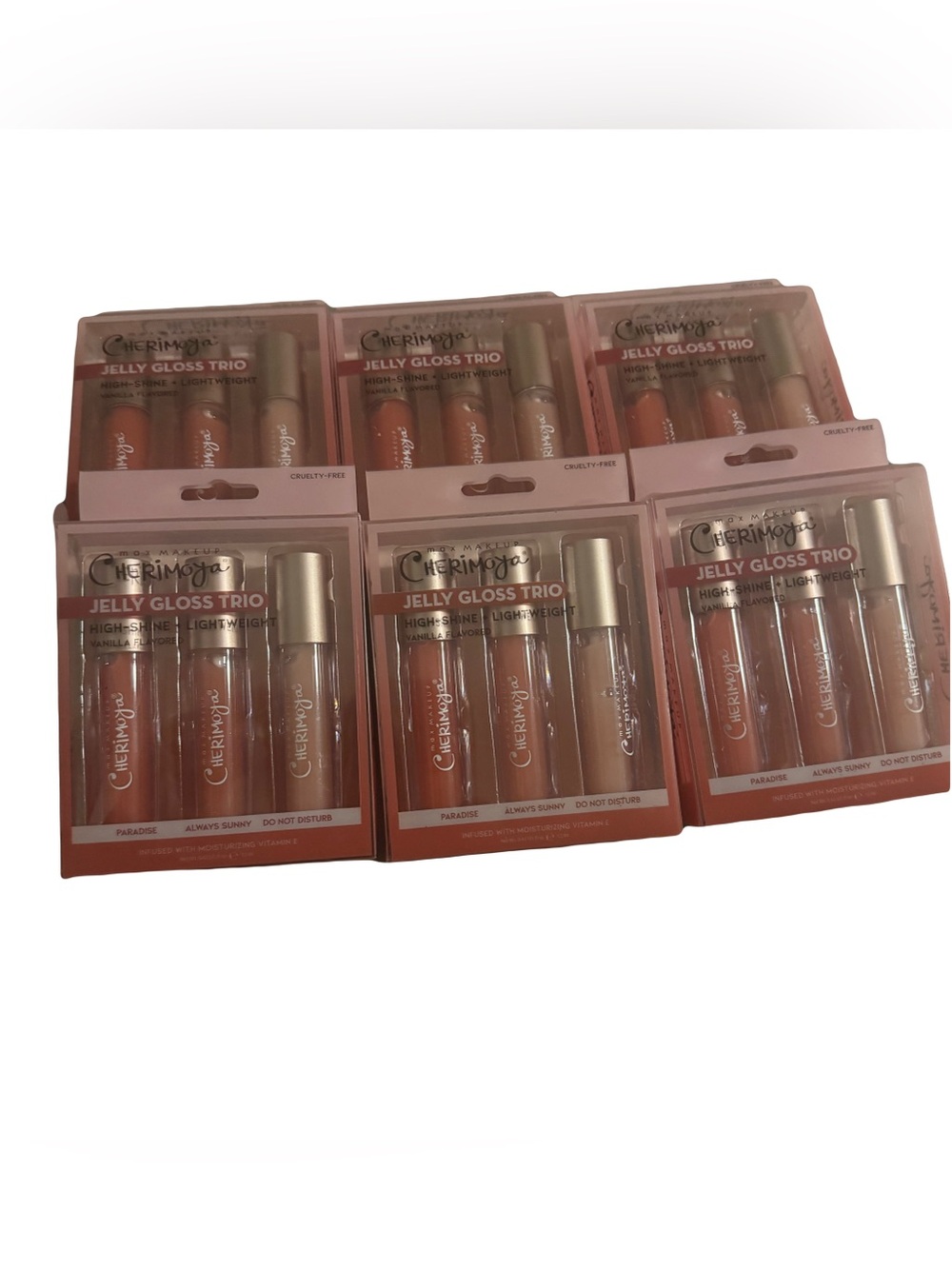 Cherimoya Jelly Lip Gloss Trio 
Set of 6)Bundle